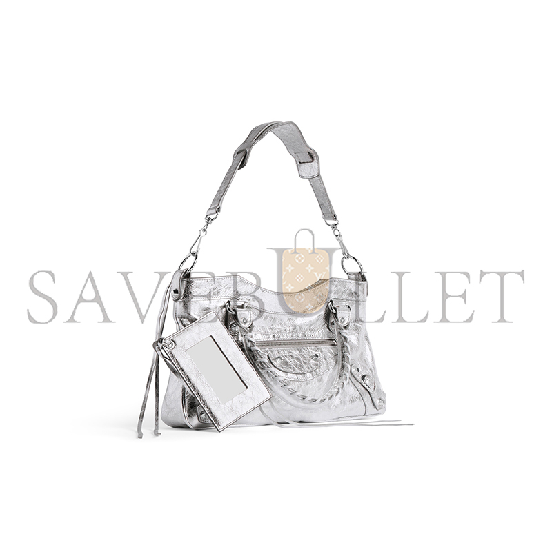 BALENCIAGA WOMEN'S LE CITY FIRST BAG IN SILVER 8414582AB4V8122 (34*20*6cm) BALENCIAGA WOMEN'S LE CITY FIRST BAG IN SILVER 8414582AB4V8122 (34*20*6cm)